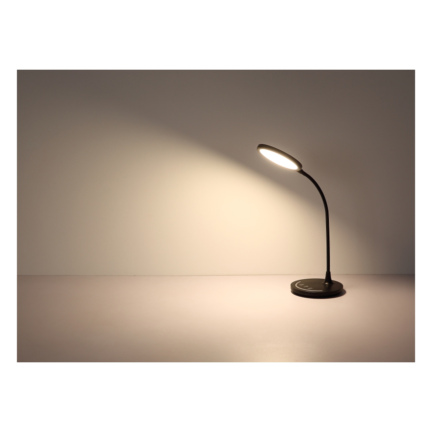 Lampă LED tactilă flexibilă dimabilă de masă Globo LED/12W/230V 3000/4000/6500K CRI 90 negru