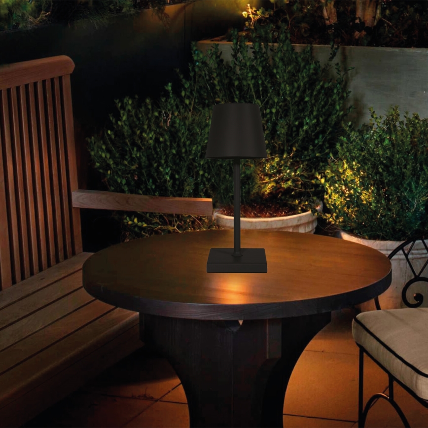 Lampă LED tactilă dimabilă de masă LED/3,5W/5V 5200 mAh IP54 negru