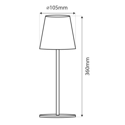 Lampă LED tactilă dimabilă de masă LED/5W/5V USB 1200 mAh alb