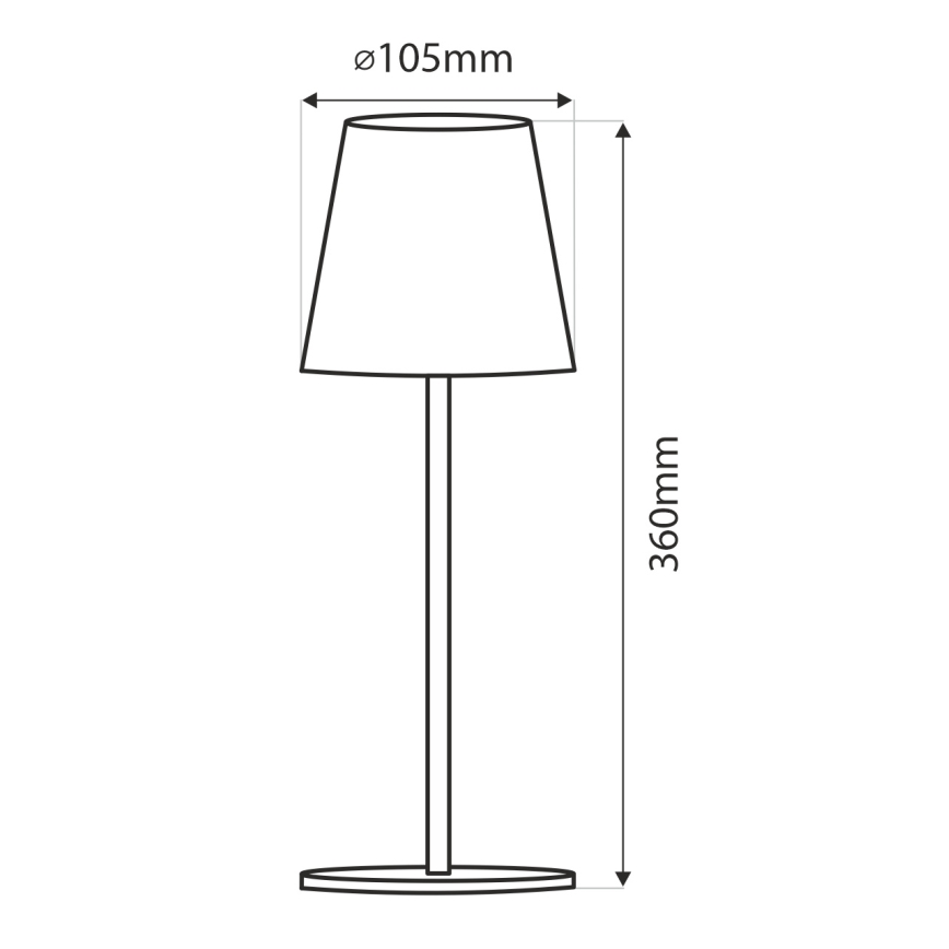 Lampă LED tactilă dimabilă de masă LED/5W/5V USB 1200 mAh alb
