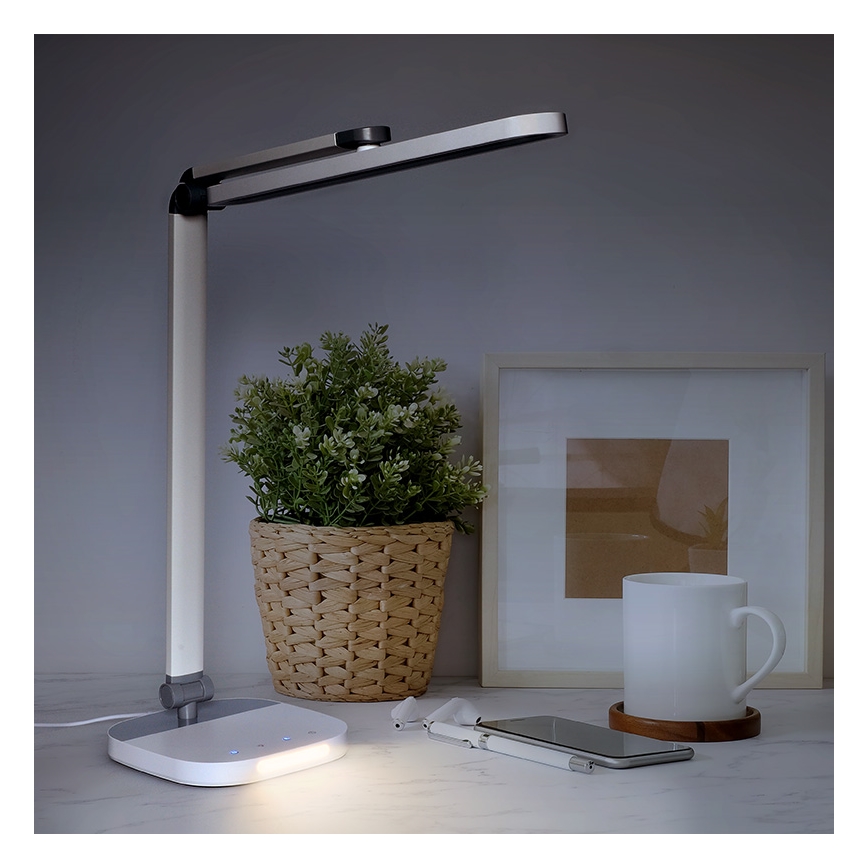 Lampă LED tactilă dimabilă de masă cu lumină de veghe LED/10W/5V 3000/4000/5000K alb