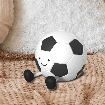 Lampă LED tactilă pentru copii, reglabilă, model FOOTBALL LED/2W/5V USB 1200 mAh alb/negru