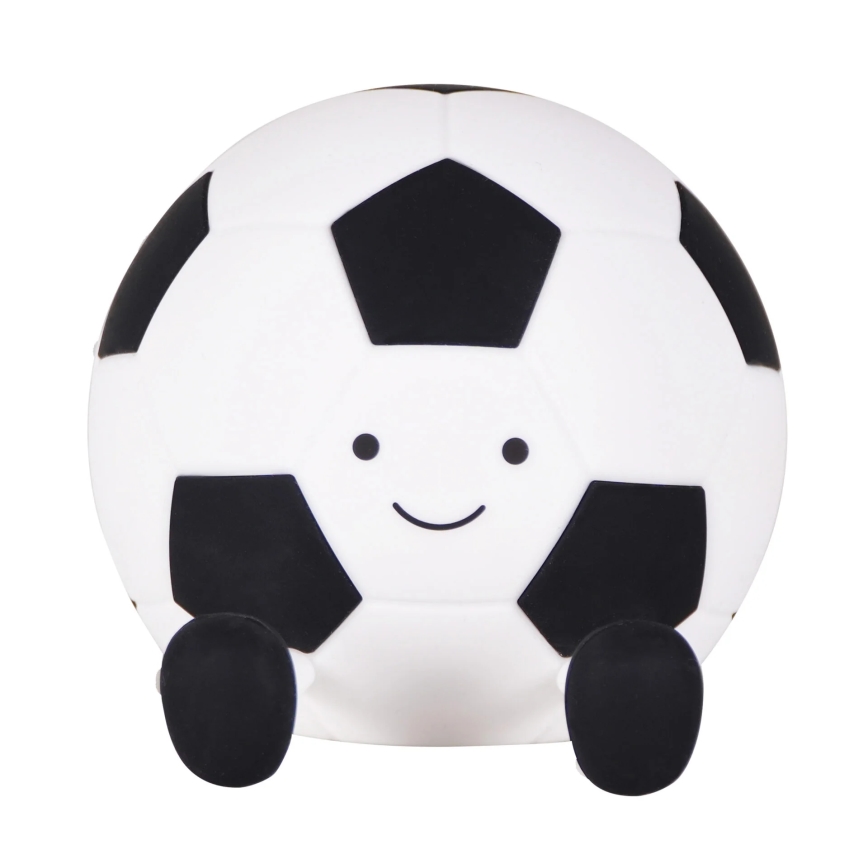 Lampă LED tactilă pentru copii, reglabilă, model FOOTBALL LED/2W/5V USB 1200 mAh alb/negru