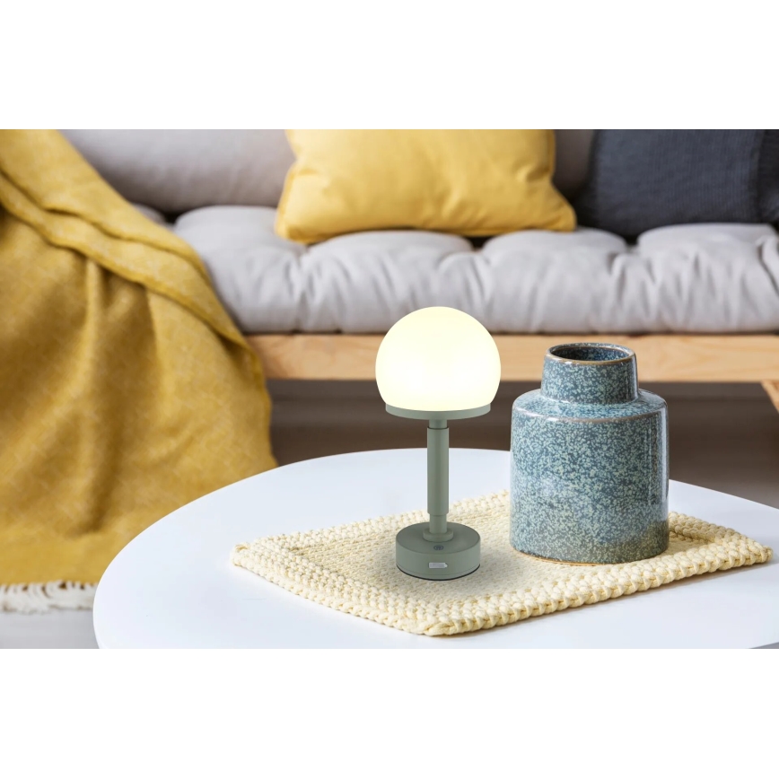 Lampă LED tactilă reîncărcabilă dimabilă de masă Globo LED/2,5W/5V 1800mAh 2800K verde