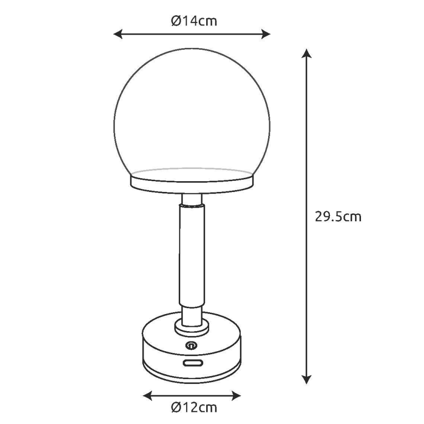 Lampă LED tactilă reîncărcabilă dimabilă de masă Globo LED/2,5W/5V 1800mAh 2800K verde