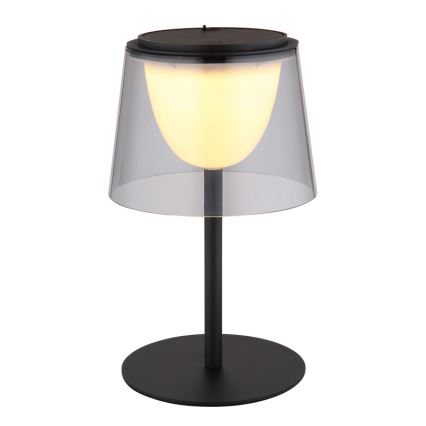 Lampă LED tactilă dimabilă de masă de exterior LED/1,8W/5V IP44 1800 mAh negru/fumuriu