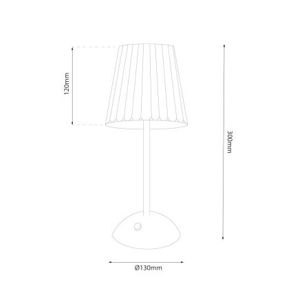 Lampă LED tactilă reîncărcabilă dimabilă de masă ELBA LED/1,6W/800 mAh 3000/4000/6000K auriu/transparent
