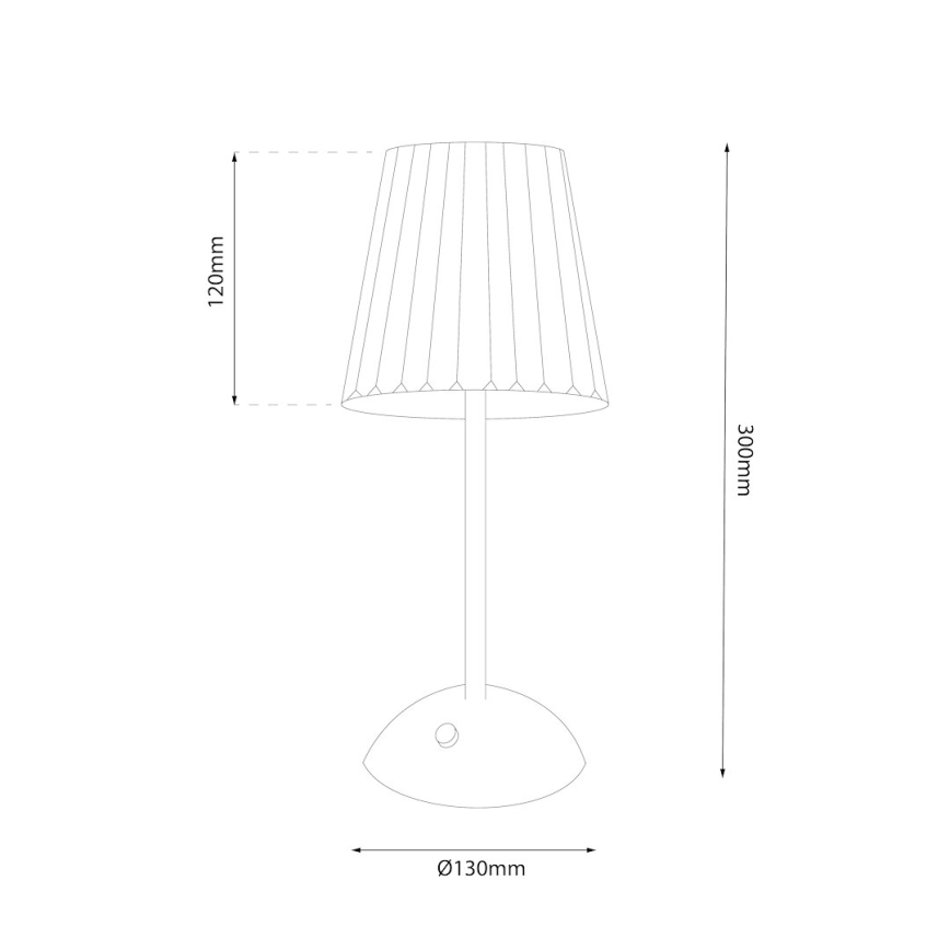 Lampă LED tactilă reîncărcabilă dimabilă de masă ELBA LED/1,6W/800 mAh 3000/4000/6000K auriu/transparent