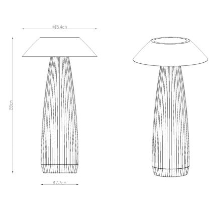 Lampă LED tactilă reîncărcabilă dimabilă de masă Globo LED/1W/3,7V 3000K negru