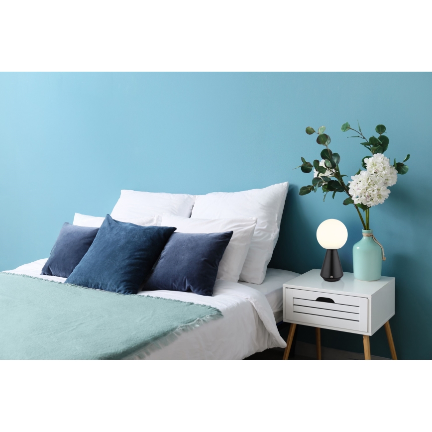 Lampă LED tactilă reîncărcabilă dimabilă de masă Globo LED/1,5W/5V 3000/4500/6500K 1800 mAh IP41 negru