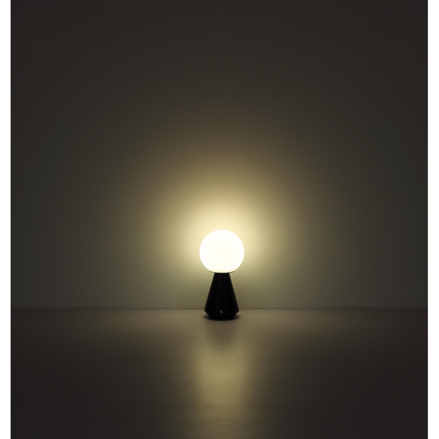 Lampă LED tactilă reîncărcabilă dimabilă de masă Globo LED/1,5W/5V 3000/4500/6500K 1800 mAh IP41 negru