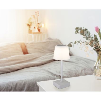 Lampă LED tactilă dimabilă de masă LED/2W/5V 3000/4500/6500K 800 mAh argintiu