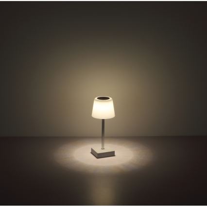 Lampă LED tactilă dimabilă de masă LED/2W/5V 3000/4500/6500K 800 mAh argintiu