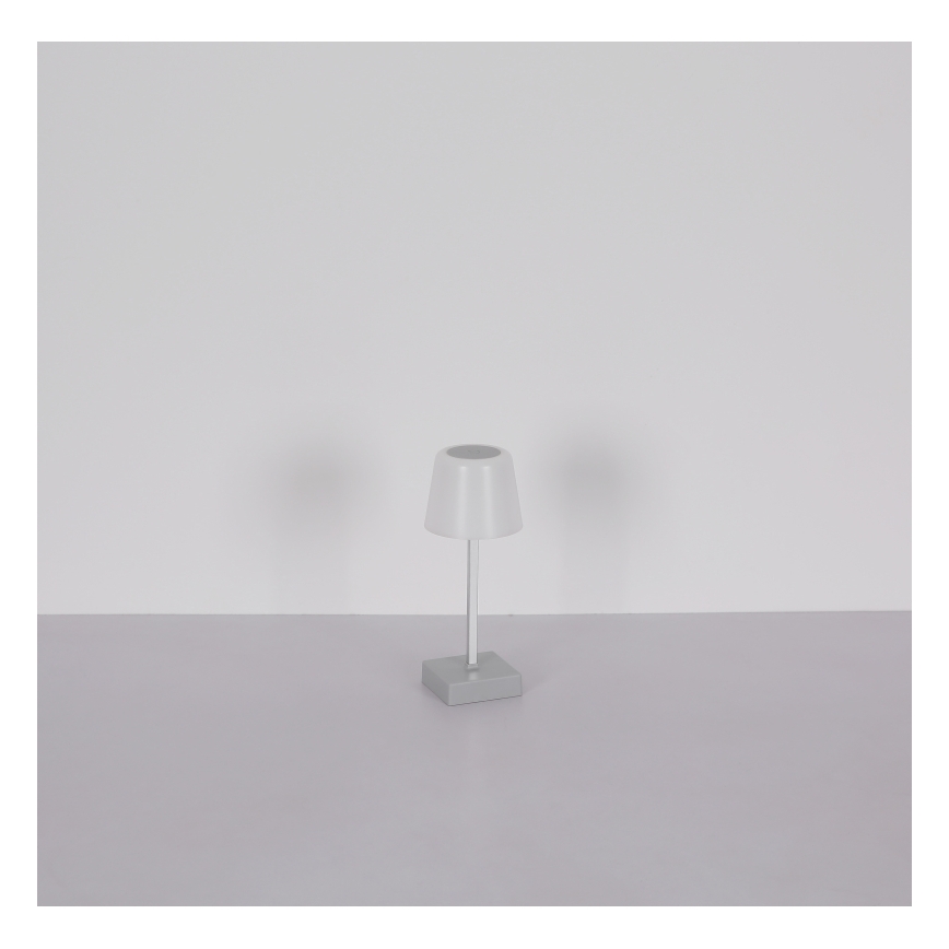 Lampă LED tactilă dimabilă de masă LED/2W/5V 3000/4500/6500K 800 mAh argintiu