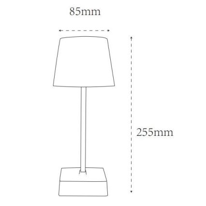 Lampă LED tactilă dimabilă de masă LED/2W/5V 3000/4500/6500K 800 mAh alb