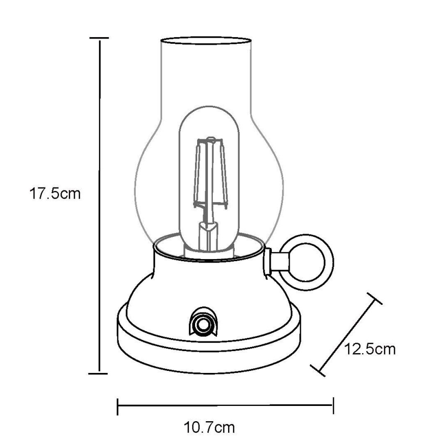 Lampă LED tactilă reîncărcabilă dimabilă de masă Globo LED/1W/3,7V 1200 mAh verde
