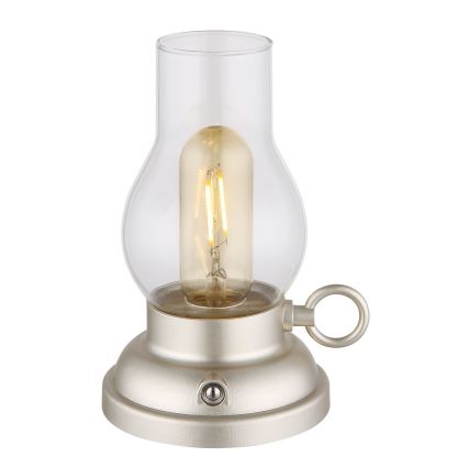 Lampă LED tactilă reîncărcabilă dimabilă de masă Globo LED/1W/3,7V 1200 mAh crom mat