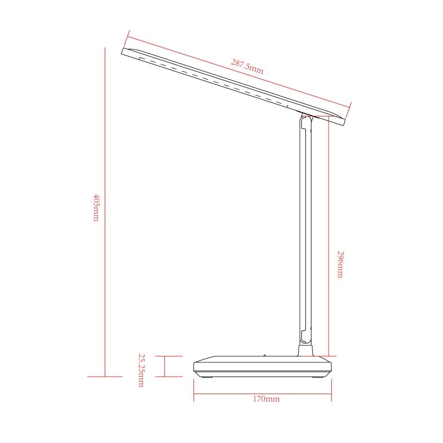 Lampă LED tactilă dimabilă de masă Globo LED/3W/5V 2800/4000/6500K 1800 mAh negru