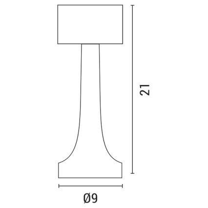 Lampă LED tactilă reîncărcabilă dimabilă de masă LED/3W/5V 2000mAh crom mat