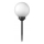 Lampă solară cu LED, 1,2 V, 6500 K, 200 mAh, diametru 10 cm, IP44, alb/negru