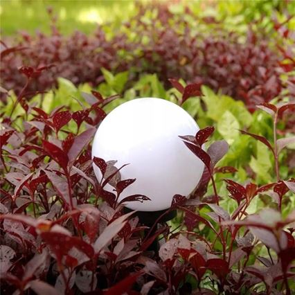Lampă solară cu LED, 1,2 V, 6500 K, 200 mAh, diametru 10 cm, IP44, alb/negru