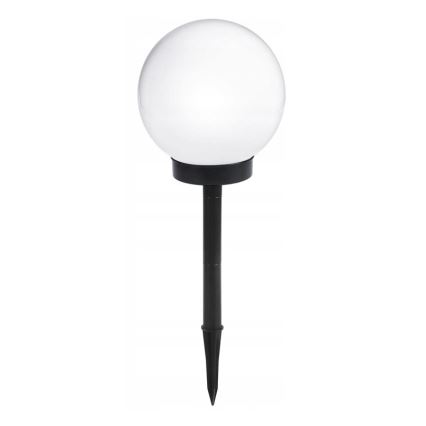 Lampă solară cu LED, 1,2 V, 6500 K, 200 mAh, diametru 10 cm, IP44, alb/negru