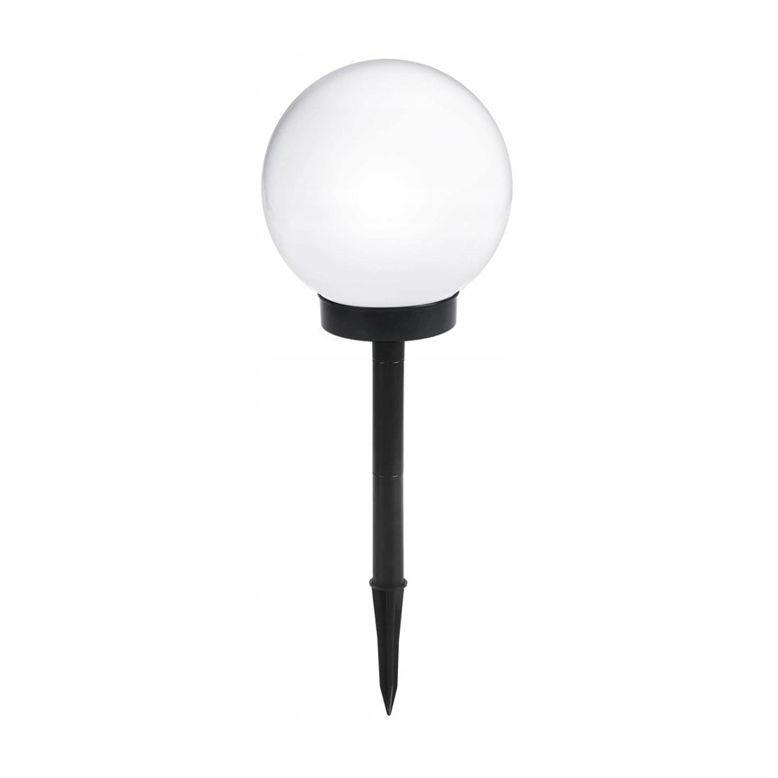 Lampă solară cu LED, 1,2 V, 6500 K, 200 mAh, diametru 10 cm, IP44, alb/negru