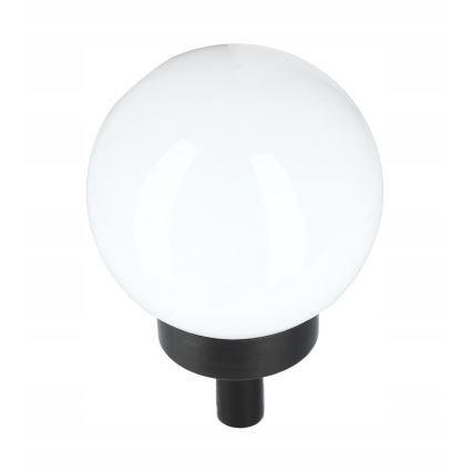 Lampă solară cu LED, 1,2 V, 6500 K, 200 mAh, diametru 10 cm, IP44, alb/negru