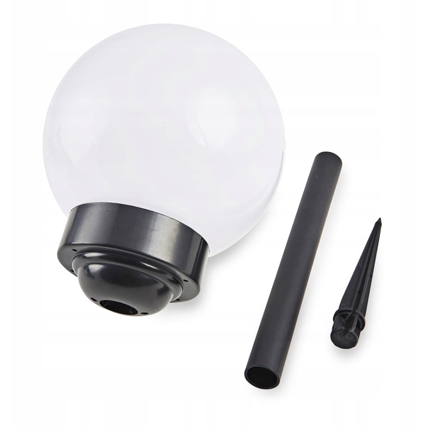 Lampă solară cu LED, 1,2 V, 6500 K, 200 mAh, diametru 10 cm, IP44, alb/negru