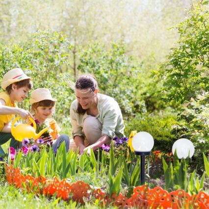 Lampă solară cu LED SPHERE, 1,2 V, 4000 K, IP44, 40 mAh, diam. 10 cm