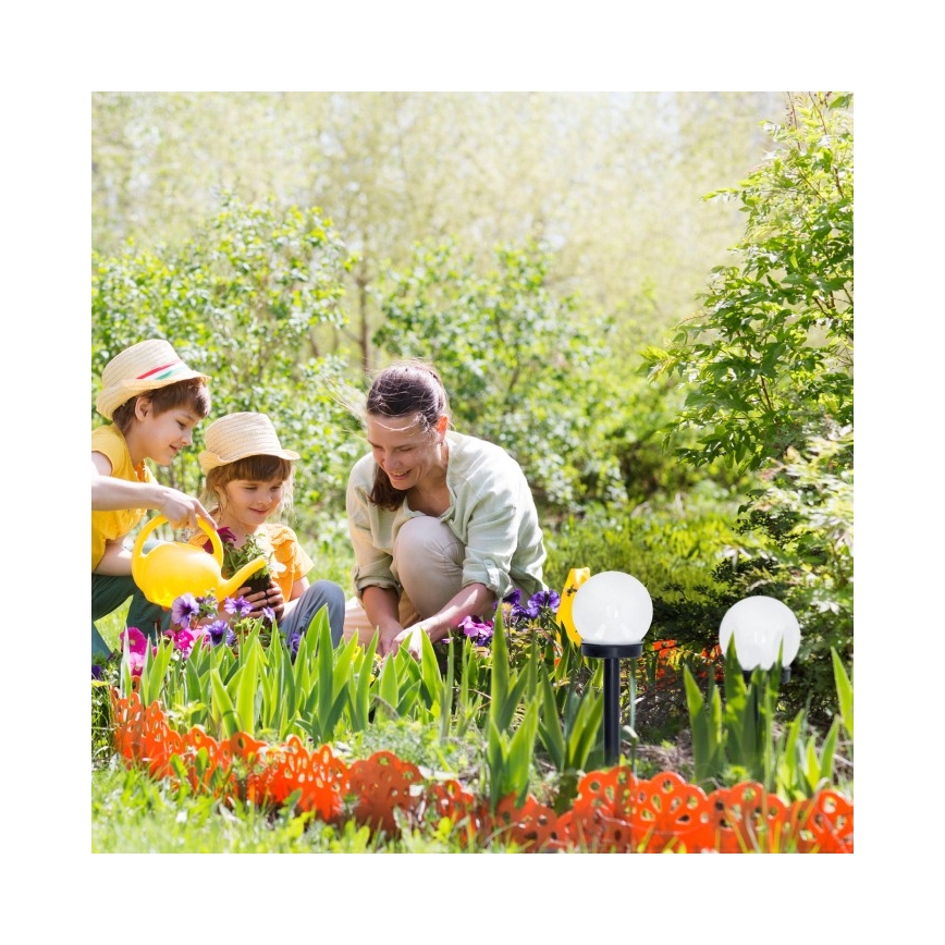 Lampă solară cu LED SPHERE, 1,2 V, 4000 K, IP44, 40 mAh, diam. 10 cm