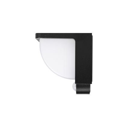 Lampă solară de perete LED cu senzor de mișcare și de amurg LED/3W/3,7V IP54 1500 mAh neagră