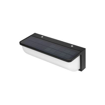 Lampă solară de perete LED cu senzor de mișcare și de amurg LED/3W/3,7V IP54 1500 mAh neagră