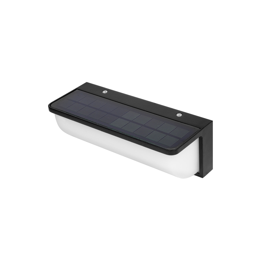 Lampă solară de perete LED cu senzor de mișcare și de amurg LED/3W/3,7V IP54 1500 mAh neagră