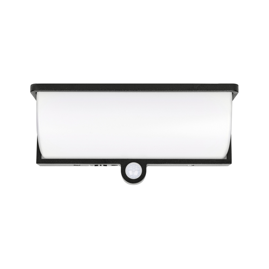 Lampă solară de perete LED cu senzor de mișcare și de amurg LED/3W/3,7V IP54 1500 mAh neagră
