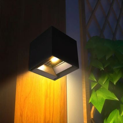 Lampă solară de perete cu senzor LED, 9W, 3,7V, 3000/4000/5000K, IP65, 2600 mAh, negru