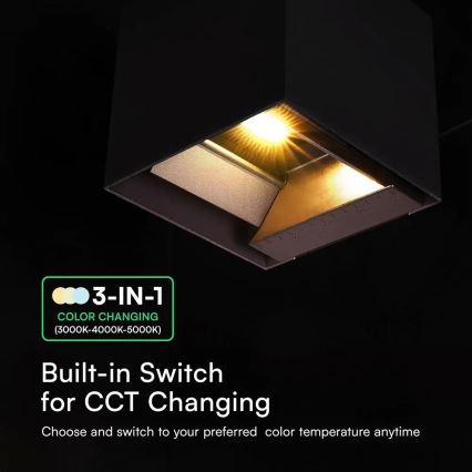 Lampă solară de perete cu senzor LED, 9W, 3,7V, 3000/4000/5000K, IP65, 2600 mAh, negru