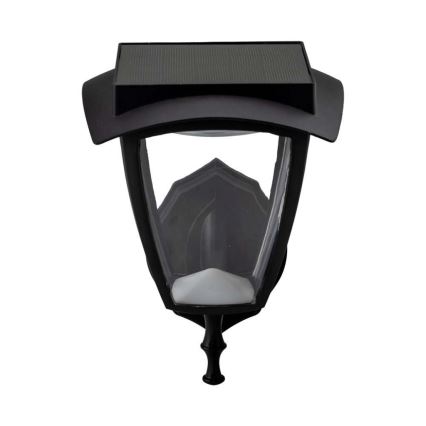 Lampă solară de perete LED/2W/3,7V 3000/6000K IP65 2200 mAh neagră