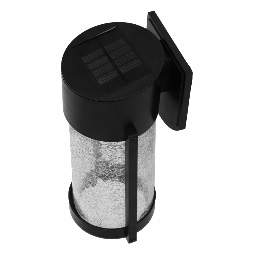 Lampă solară de perete LED/3,7V 300 mAh IP44 neagră