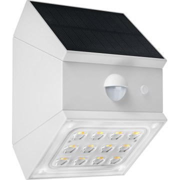 Lampă solară de perete LED cu senzor, 2,5 W, 3,7 V, 3000/4000/6000 K, IP65, 1200 mAh, albă