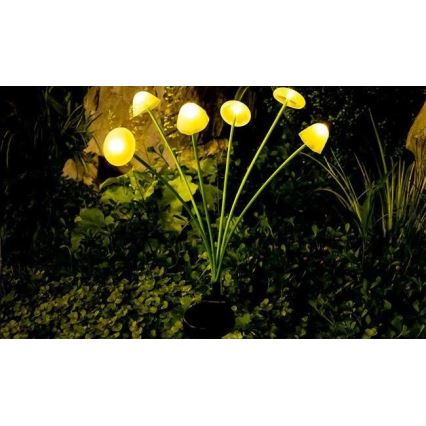 Lampă solară decorativă LED cu senzor 6xLED/1,2V 3000K 72 cm 600 mAh IP44