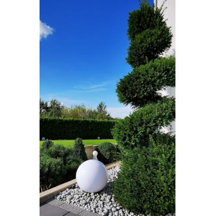 Lampă solară LED, 1,2 V, 6500 K, 200 mAh, diametru 25 cm, IP44, alb/negru