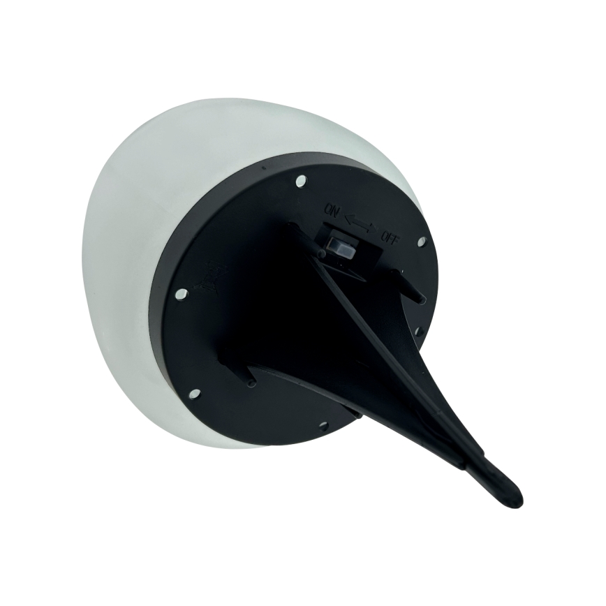 Lampă solară LED, 2 x LED, 1,2 V, 300 mAh, IP44, negru/alb