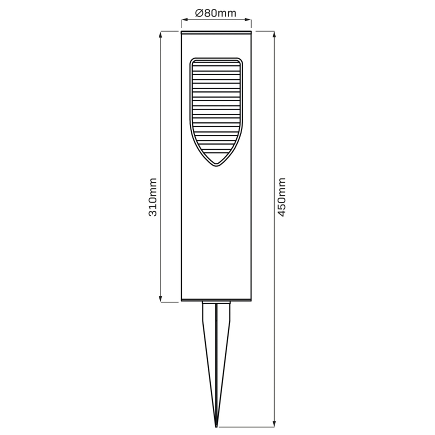 Lampă solară LED ADDIS LED/1,2V 600 mAh IP44 negru