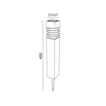 Lampă solară LED AURORA, 1xAAA, 4000K, IP44, 100 mAh