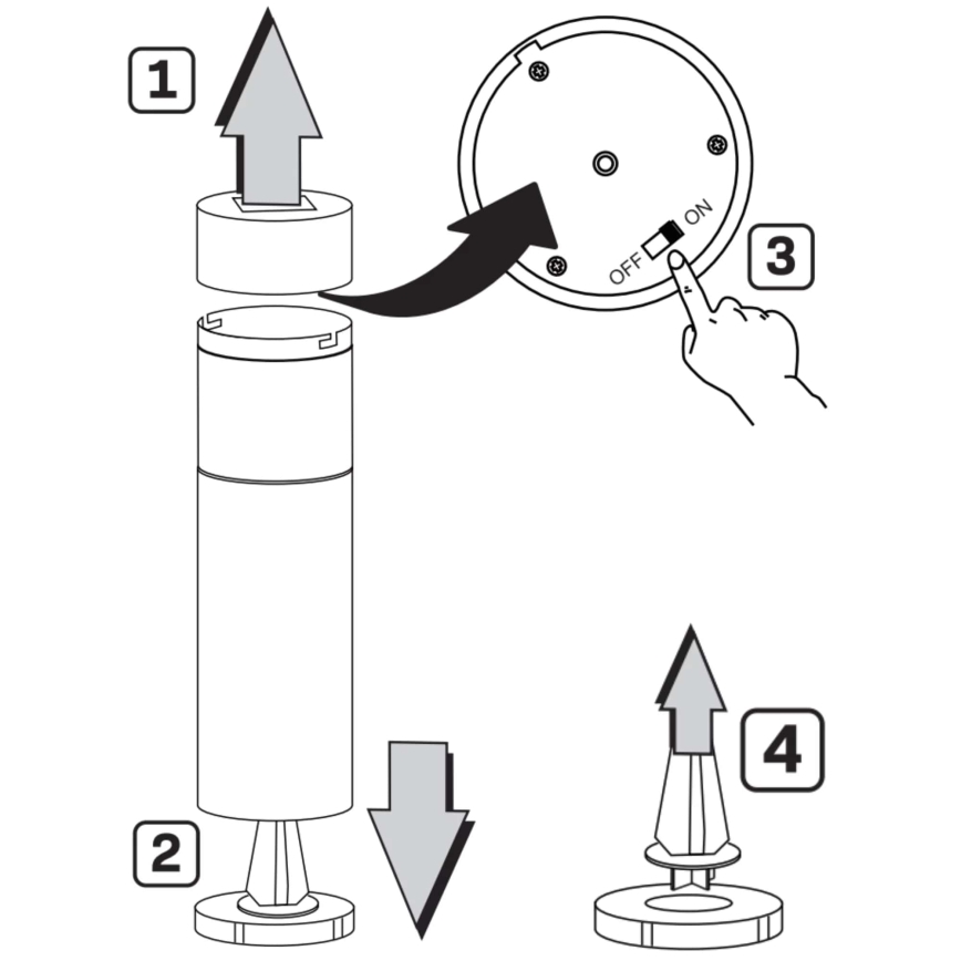 Lampă solară LED BART LED/1,2V 150 mAh IP44