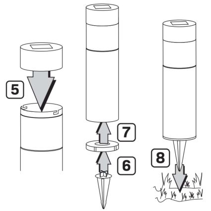 Lampă solară LED BART LED/1,2V 150 mAh IP44