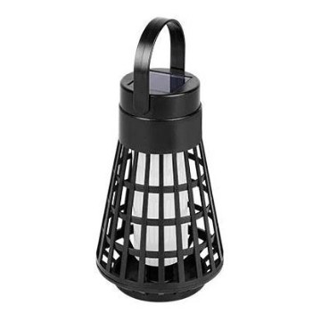 Lampă solară LED cu senzor 2 în 1 LED/1W/3,7V IP54 300 mAh neagră