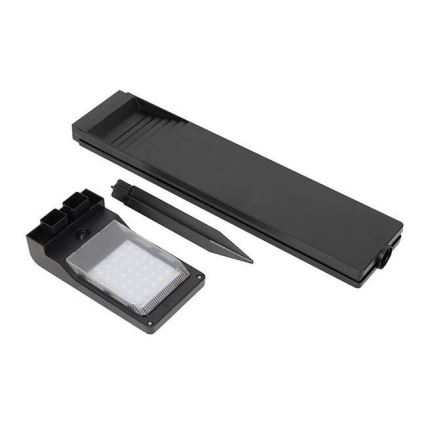Lampă solară LED cu senzor, 3,7 V, 4000 K, 41,3 cm, 2200 mAh, IP65