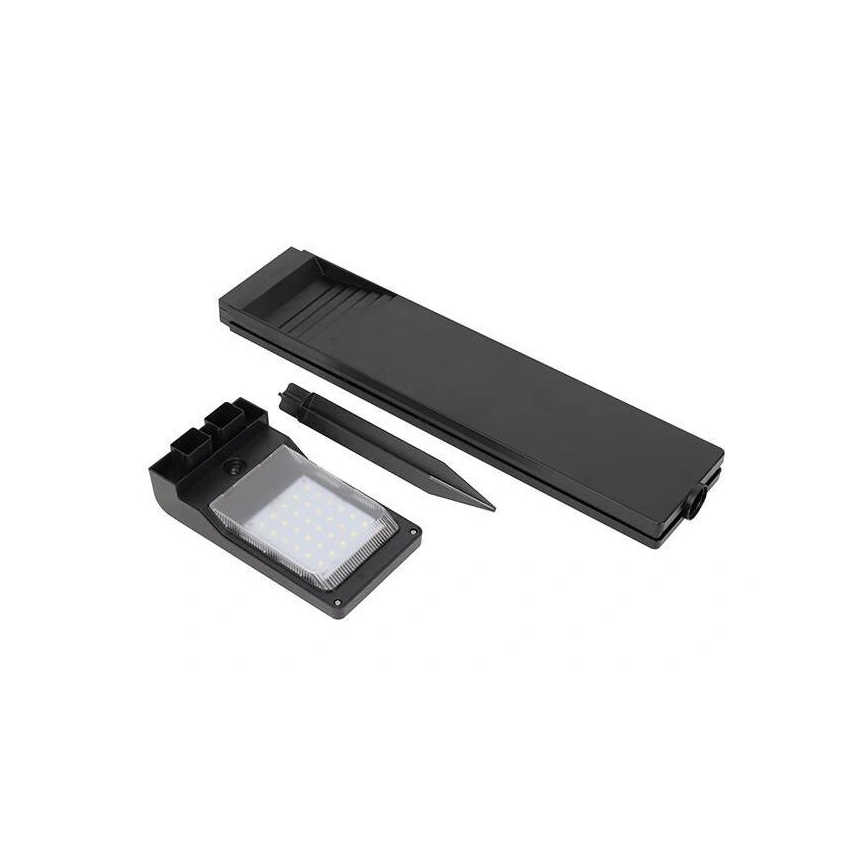 Lampă solară LED cu senzor, 3,7 V, 4000 K, 41,3 cm, 2200 mAh, IP65